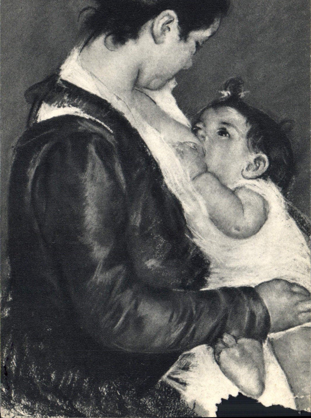 CPA Mary Cassant Mere Allaitant son enfant 