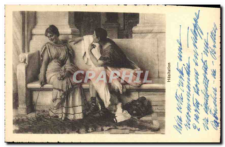 CPA Hesitation Femme