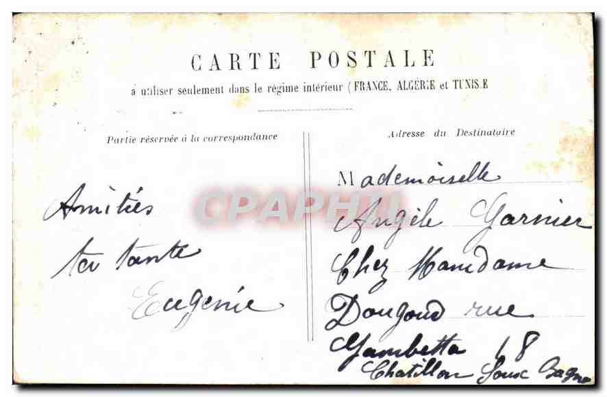 CPA Le Commis Empresse Lui Cette etoffe vous plait Elle Mademoiselle avant de vous prendre mesure Fe — Verso