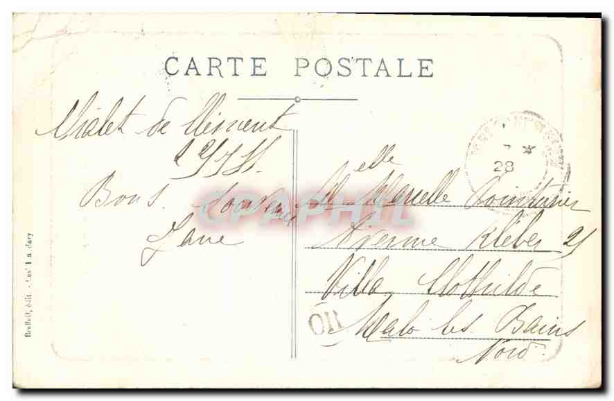 CPA Gouffre de Malamort  — Verso