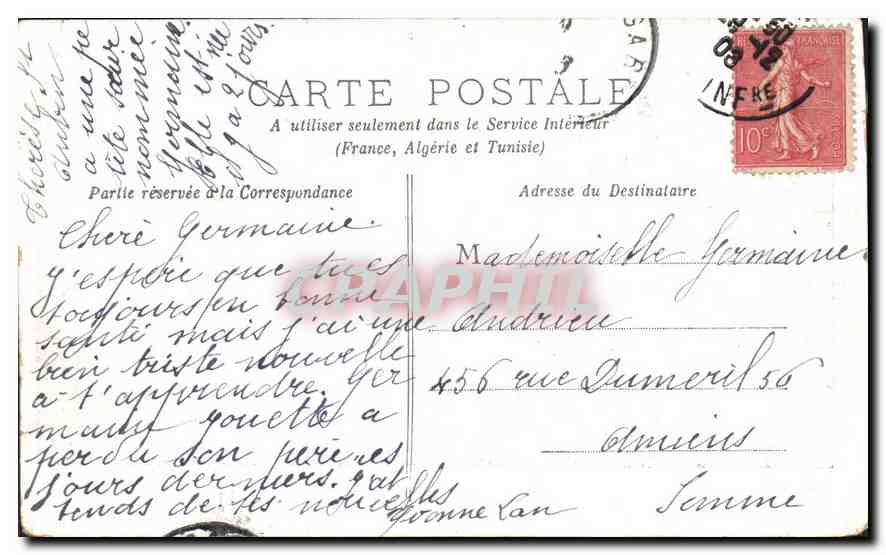 CPA Bric Froid  — Verso