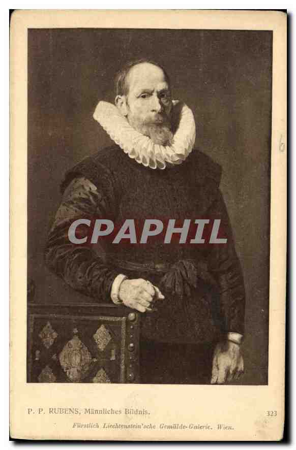 CPA Rubens Mannliches Bildnis Furstlich Liechtenatein'sche Gemilde Galerie 