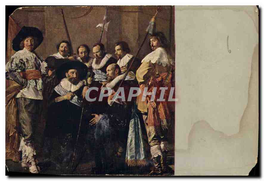 CPA Amsterdam Frans Hals und Pieter Codde Ausschnitt aus einem Schutzenbilde 