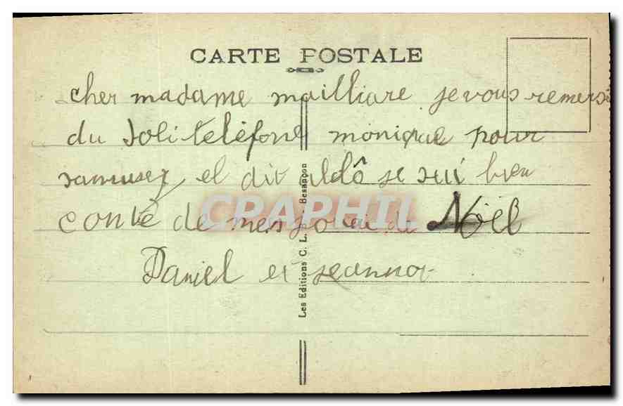 Caves of Tufts at Lançot — Picturesque Sites of Franche-Comté — 567. CONSOLATION. — Back