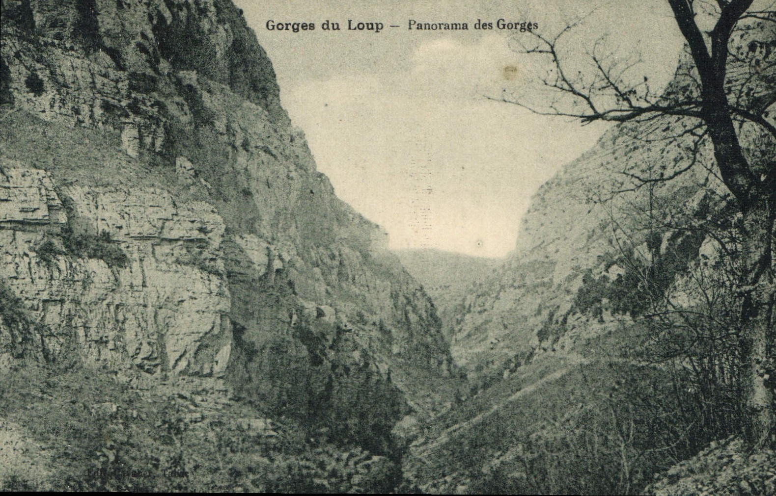 Gorges du Loup — Panorama des Gorges — Imp. A. Thiriat et H. Basiau, Toulouse