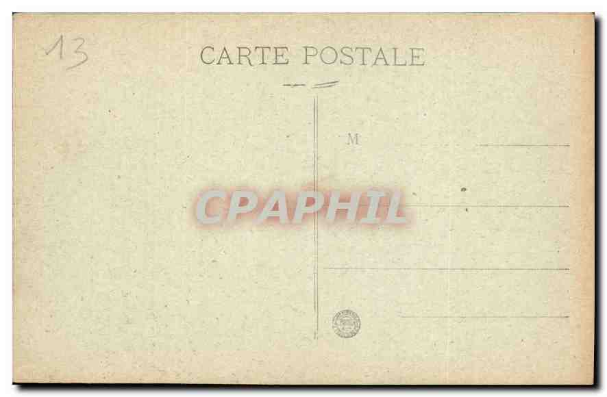 CPA Marseille la Fontaine Cantini  — Verso