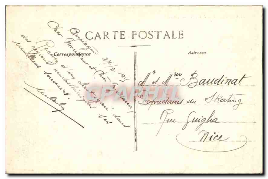 CPA Marseille Palais Longchamp  — Verso