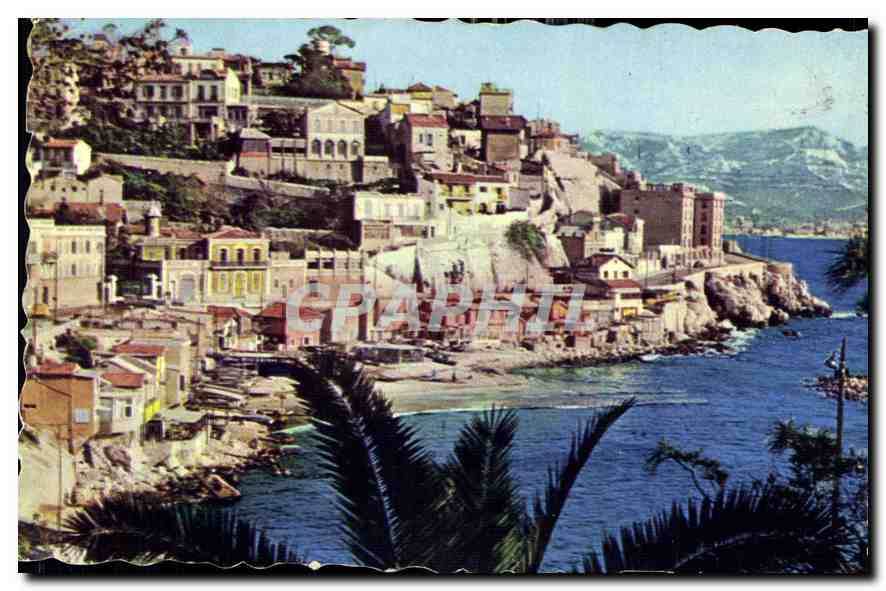 CPA Marseille la Promenade de la Corniche la Plage du Prophete 