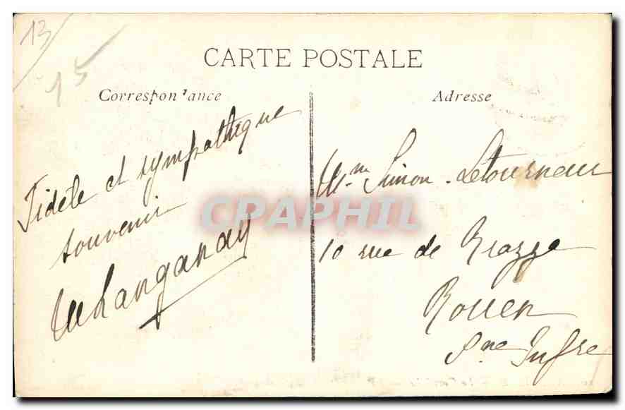 CPA Marseille la Corniche  — Verso