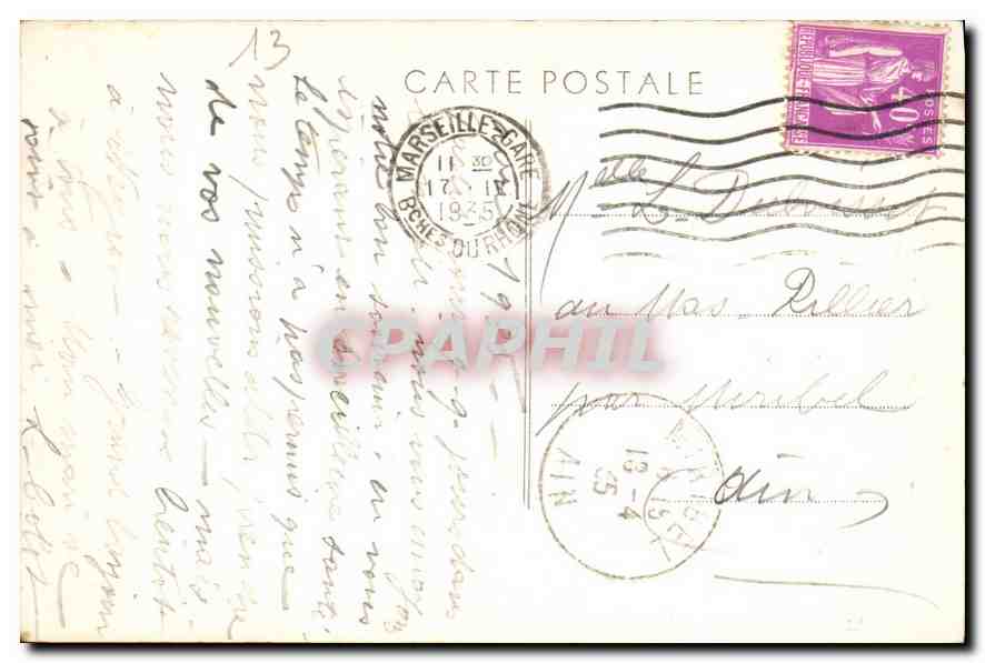 CPA Marseille le Pont Transbordeur  — Rückseite
