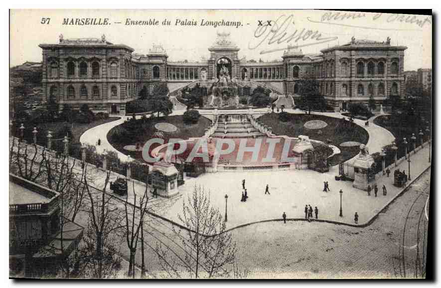 CPA Marseille Ensemble du Palais Longchamp 