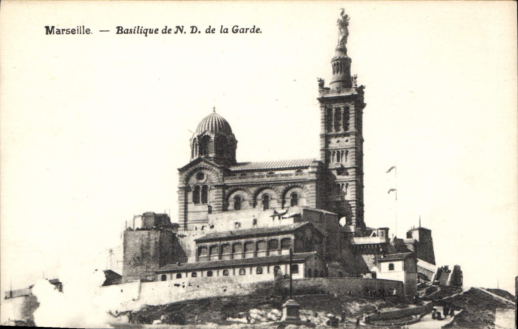 CPA Marseille Basilique de N D de la Garde 