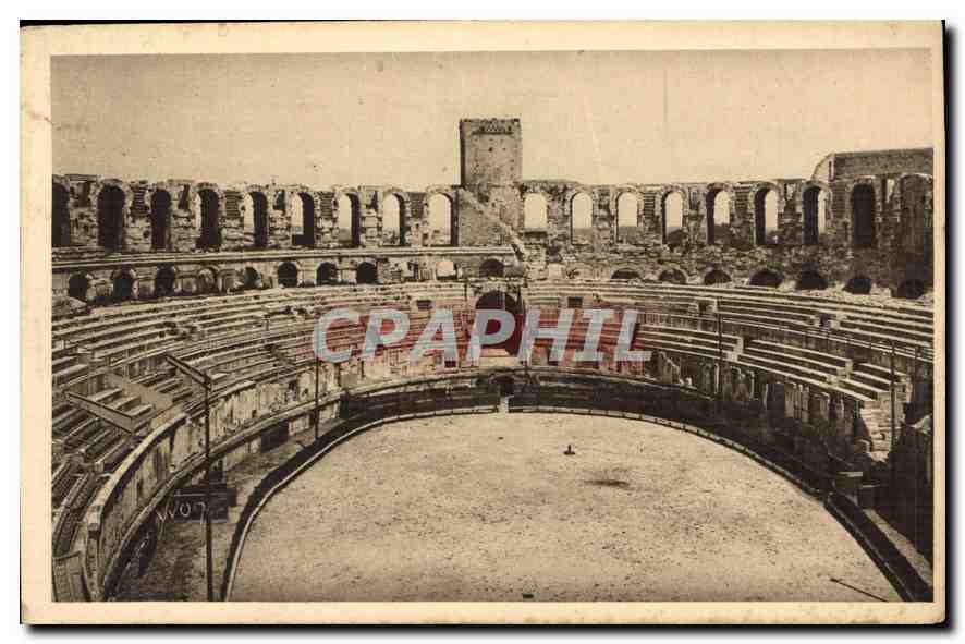 Arènes d'Arles — Vue générale de l'intérieur — Éditions d'Art Yvcon, Paris