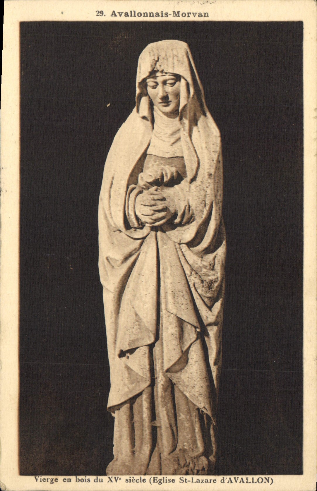 Vierge en bois du XVème siècle — Église Saint-Lazare d'Avallon — Éditeur H. Gouron, Avallon