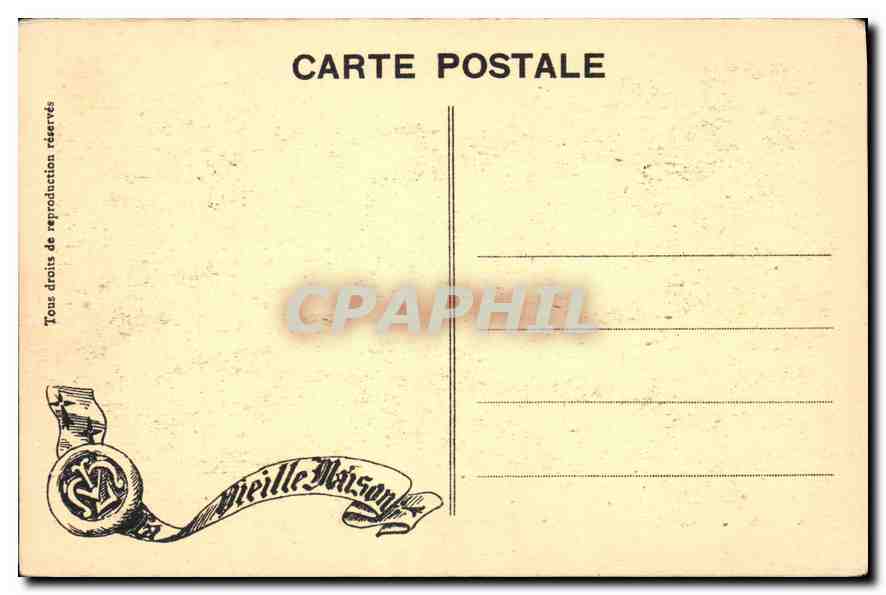 CPA Dinan Rez de Chaussee de la Vieille Maison  — Rückseite