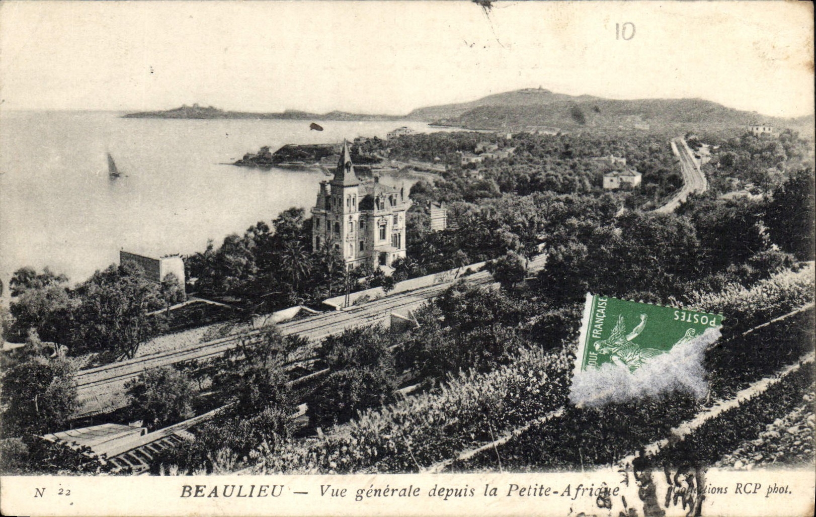 CPA Beaulieu vue generale depuis la Petite Afrique 