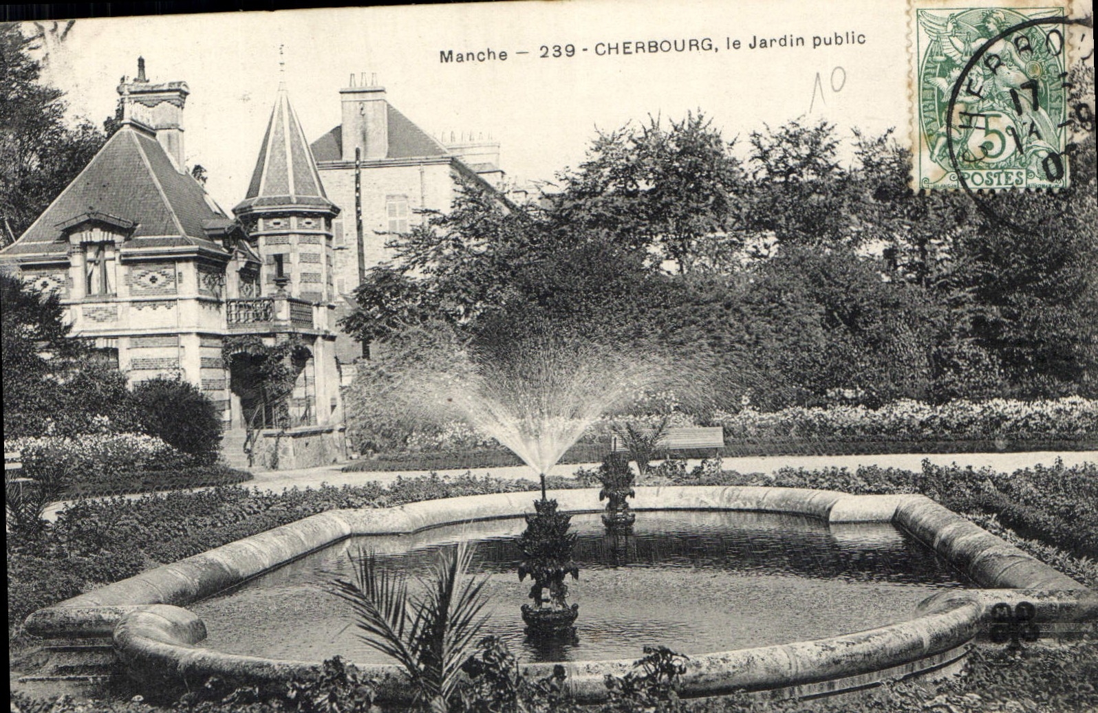 CPA Manche Cherbourg le Jardin Public 