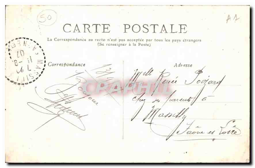 CPA Manche Cherbourg le Jardin Public  — Verso