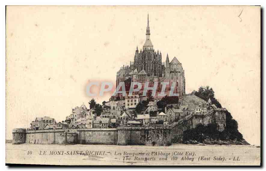 Le Mont-Saint-Michel — Les Remparts et l'Abbaye (Côté Est) — LL
