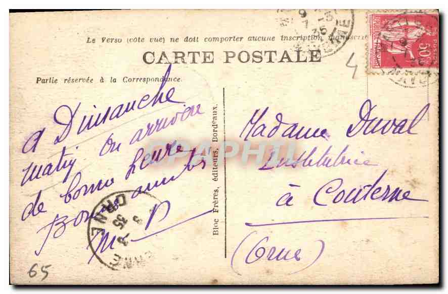 Pagnères-de-Bigorre — Cascade de Gavet — Bloc Frères, éditeurs, Bordeaux — Reverso