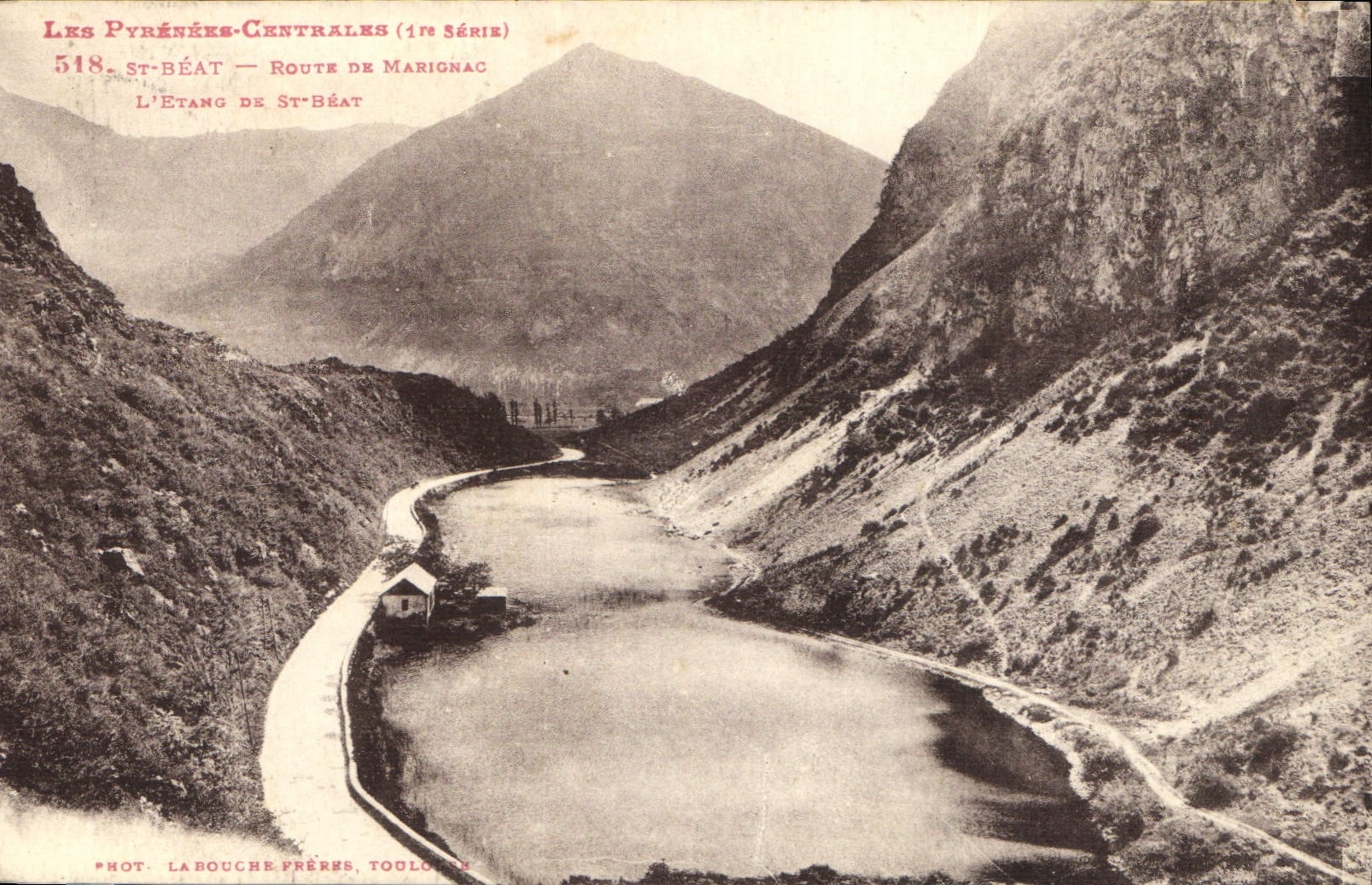 L'Étang de St-Béat — Les Pyrénées-Centrales (1re Série) — Phot. LaBouche Frères, Toulouse