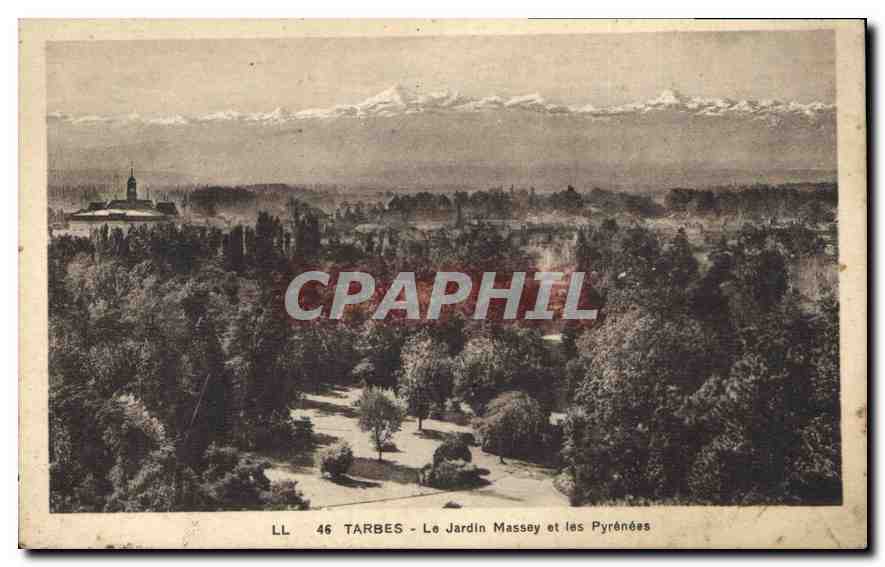 Tarbes - Le Jardin Massay et les Pyrénées — LL 46