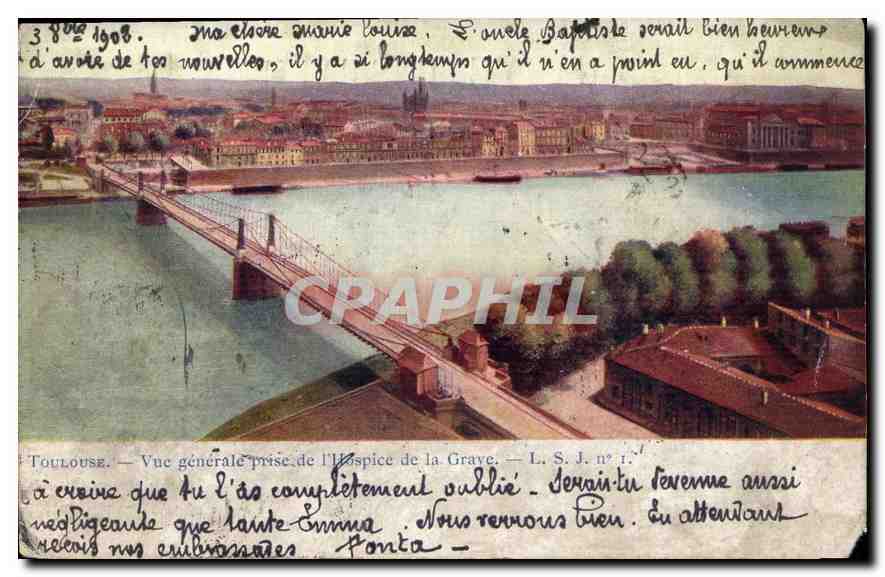 CPA Toulouse vue generale prise de l'Hospice de la Grave 
