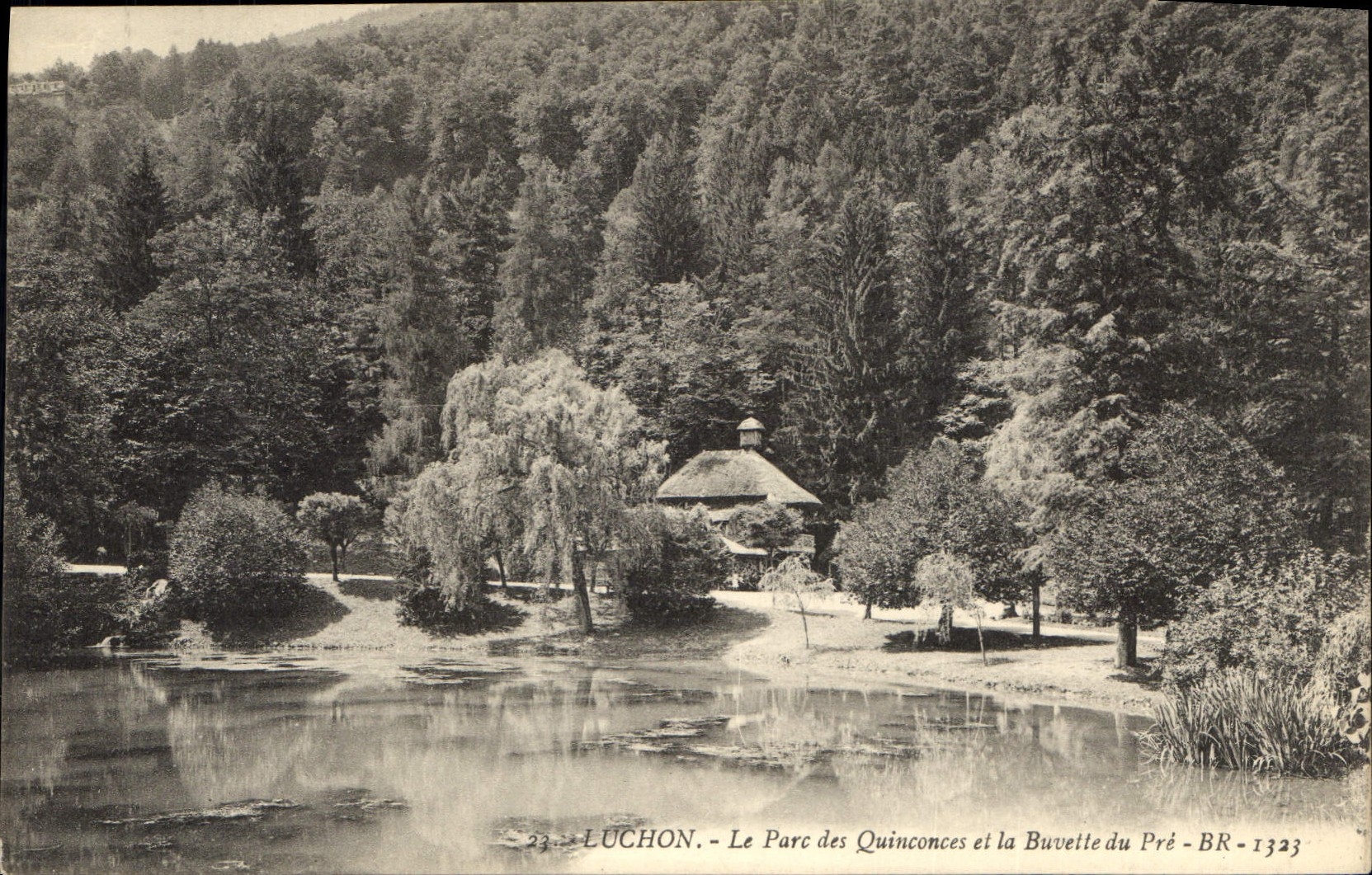 Luchon - Le Parc des Quinconces et la Buvette du Pré - BR-1323