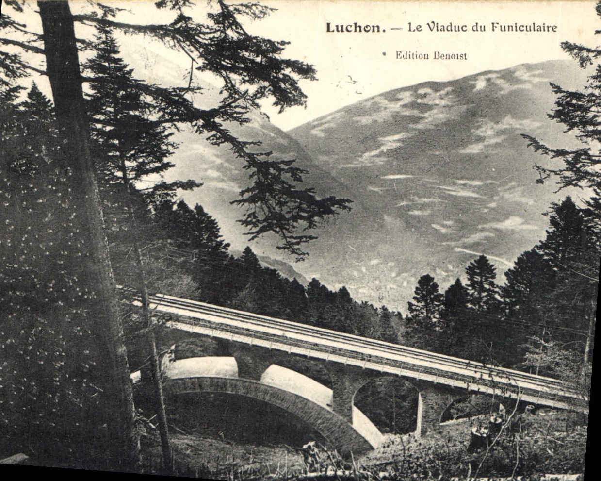 CPA Luchon le Viaduc du Funiculaire 