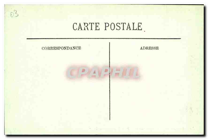 CPA Moulins vue generale et le Pont Regemorte  — Verso