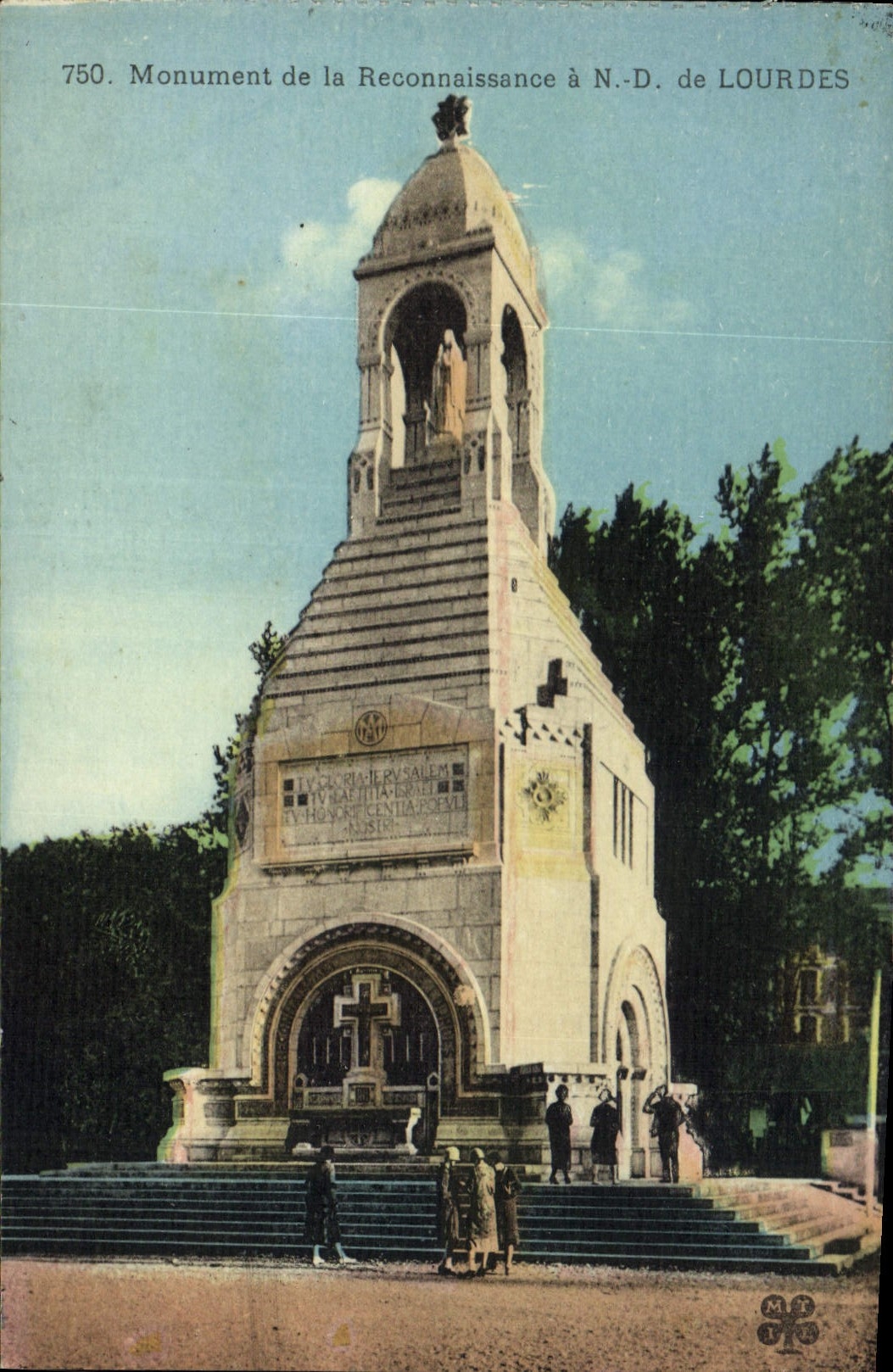 CPA Monument de la Reconnaissance a N D de Lourdes 