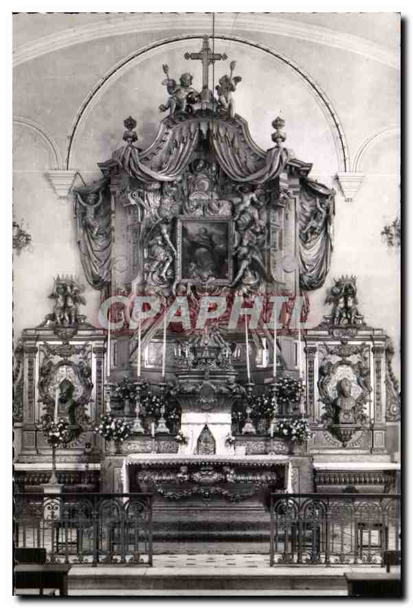 CPA Puy Ste Reparade B du Rh Autel de l'Eglise 1708 Classe Monument Historique 