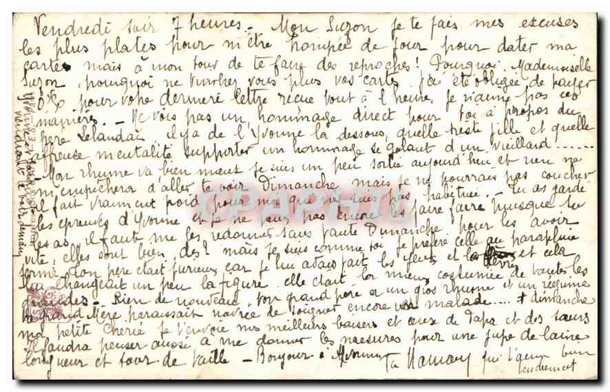 CPA Paul Leroy La fillette a la robe de velours — Verso