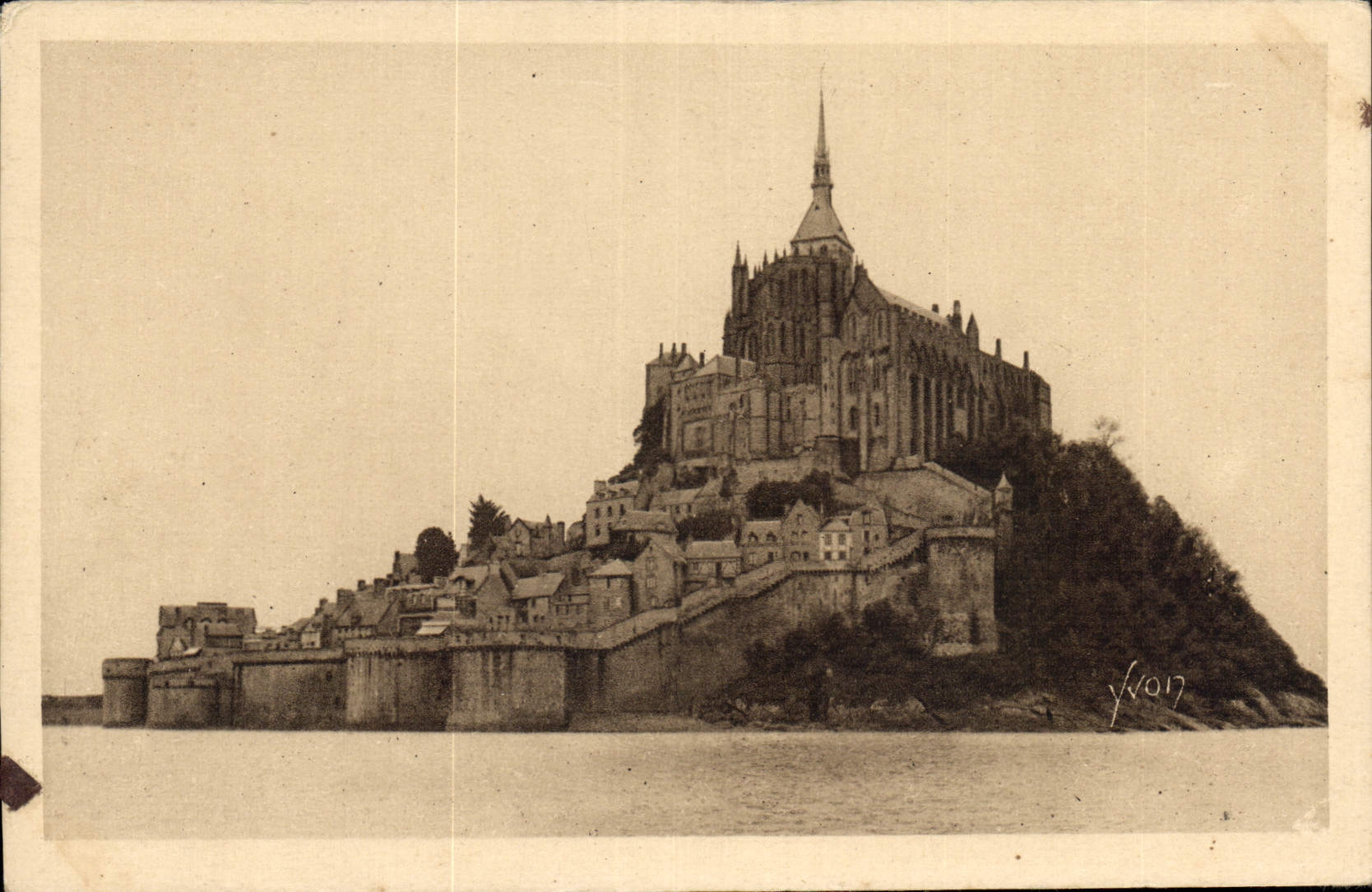 CPA Mont Saint Michel vue generale Cote Nord Est 