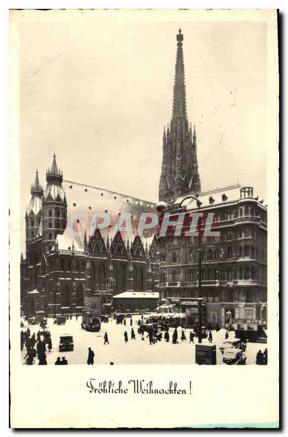 CPA Frohliche Weihnachten Wien Stephansdom 