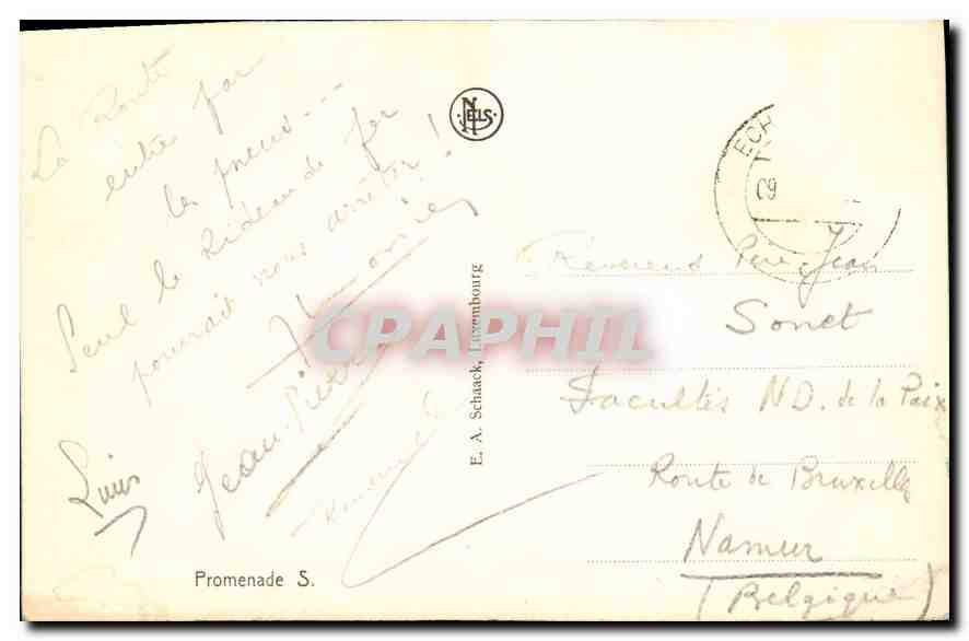 CPA Petite Suisse Luxembourg Oise Route de Berdorf Vogelsmithie Predigststuhl Chaire  — Back