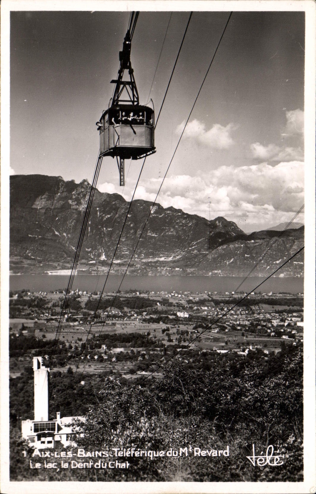 CPA Aix les Bains Teleferique du Mt Revard le Lac de la dent du Chat 