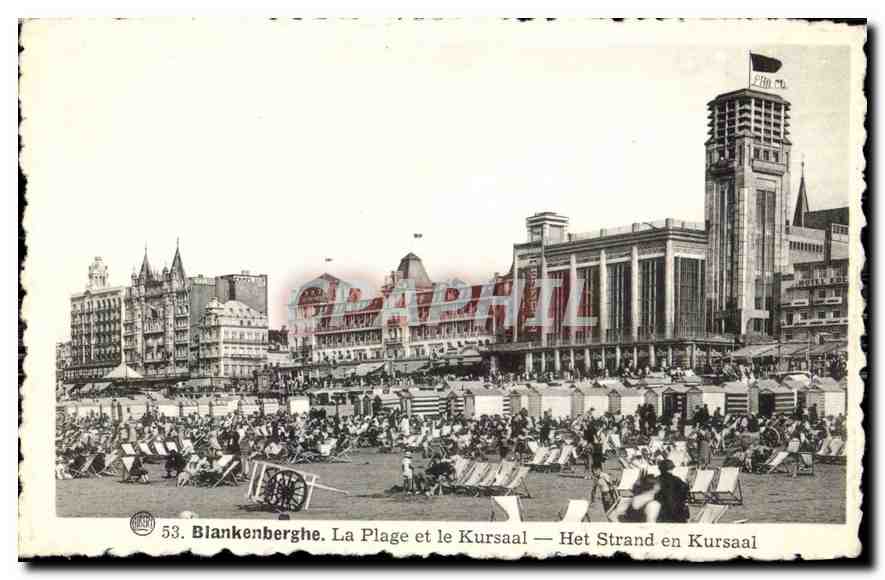 CPA Blankenberghe la Plage Ideale et le Kursaal 