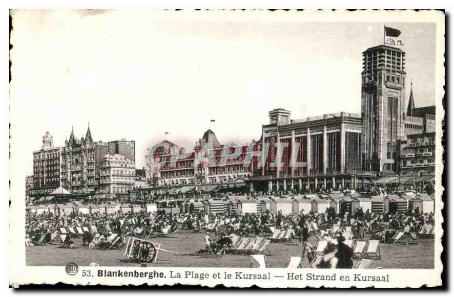CPA Blankenberghe la Plage Ideale et le Kursaal 
