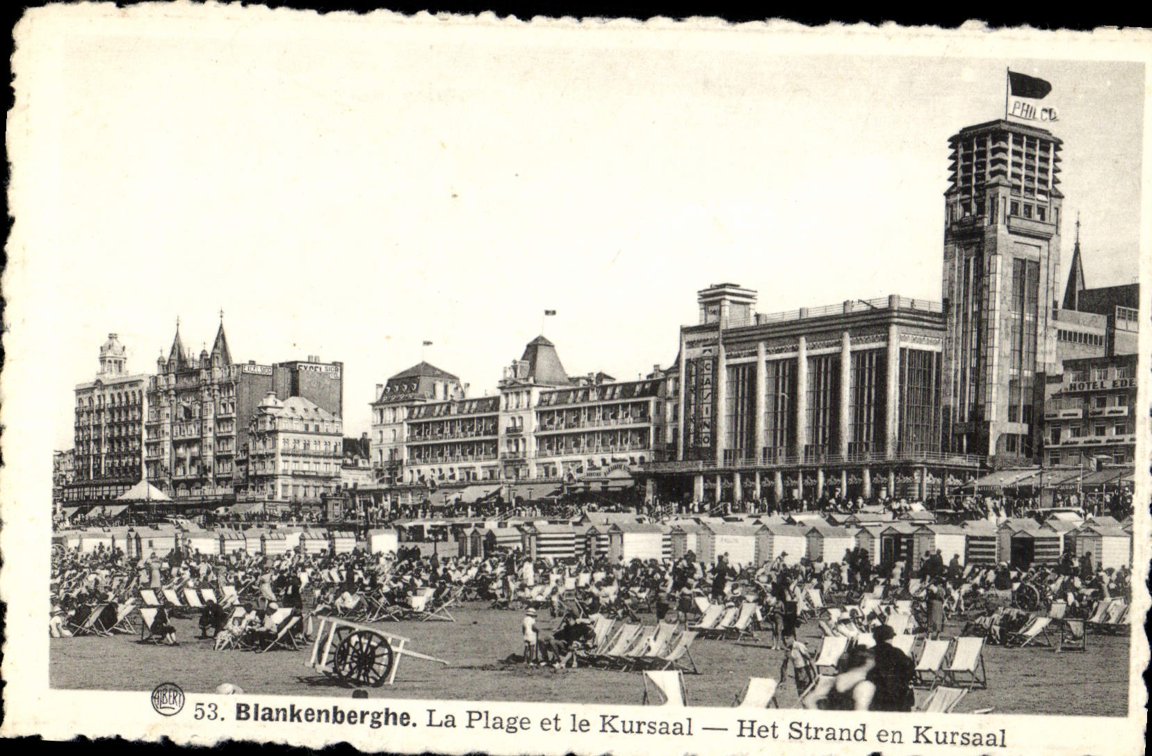 CPA Blankenberghe la Plage Ideale et le Kursaal 