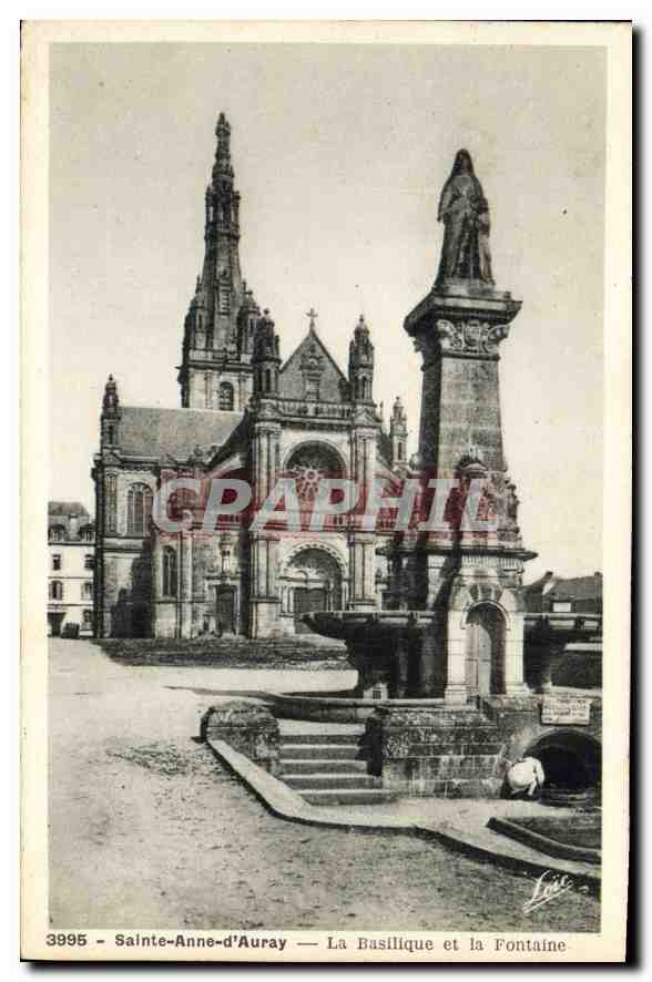 Sainte-Anne-d'Auray — La Basilique et la Fontaine — Édition Mestiv - Rennes, n°3995