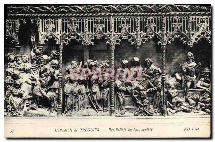 Cathédrale de Tréguieler — Bas-Reliefs en bois sculpté — Graparal, n°37