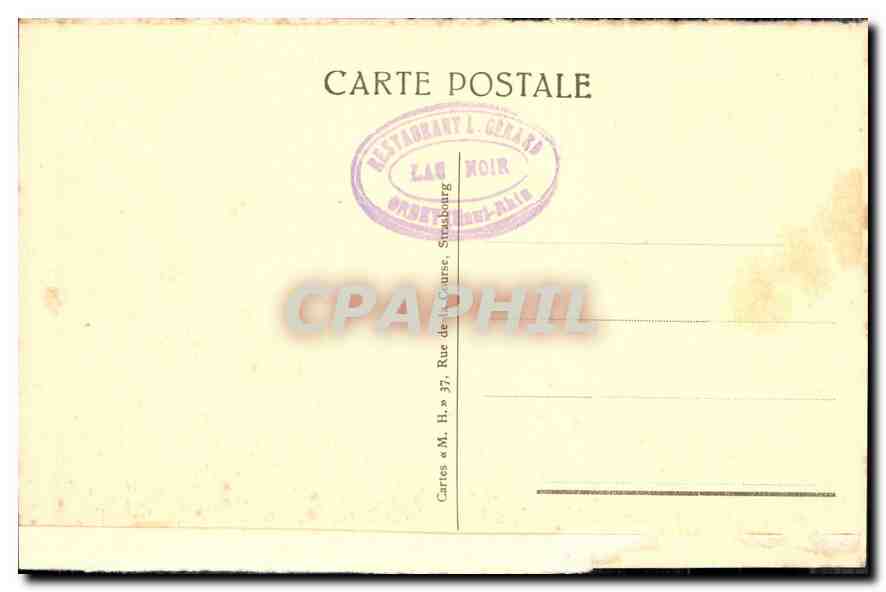 CPA Lac Blanc  — Rückseite