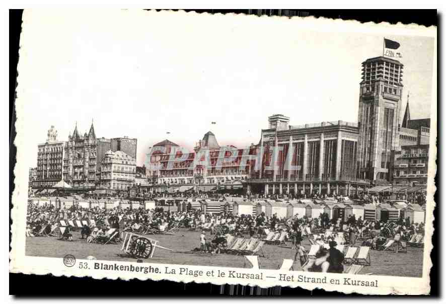 CPA Blankenberghe la Plage Ideale et le Kursaal 
