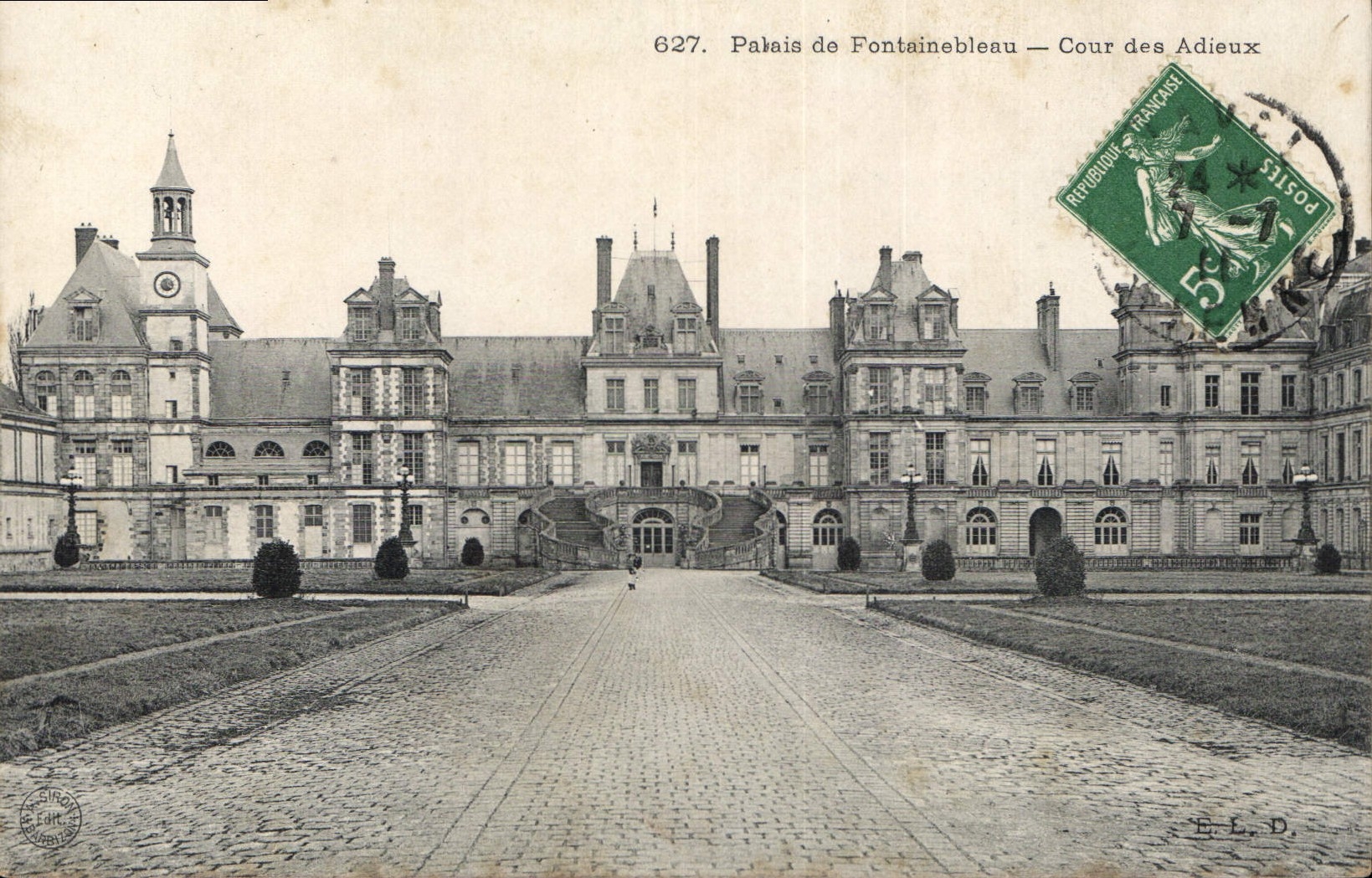 Palais de Fontainebleau — Cour des Adieux — E.L.D. n°627