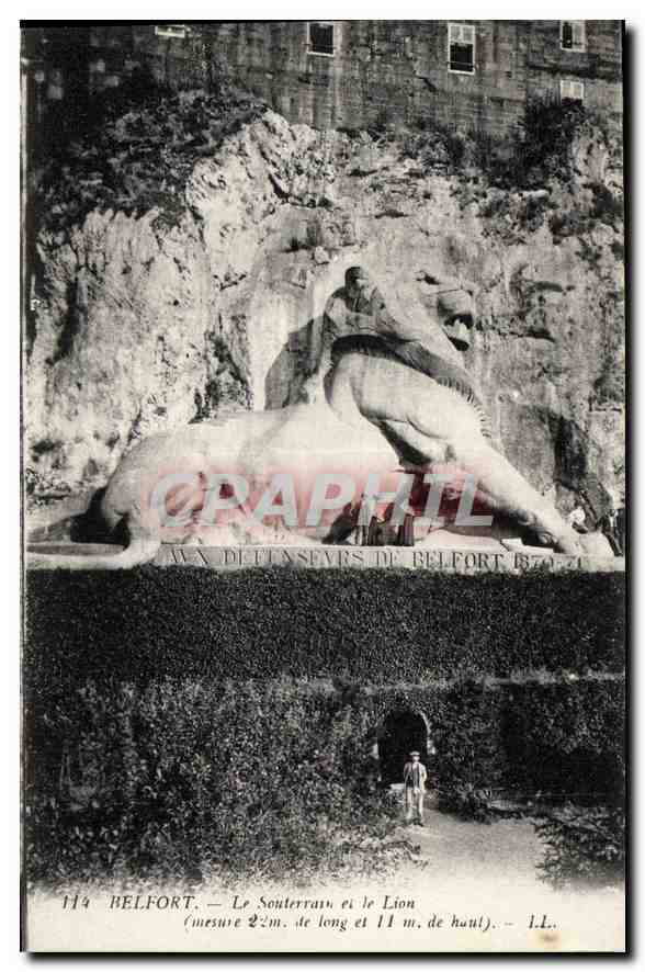 CPA Belfort le Souterrain et le Lion 