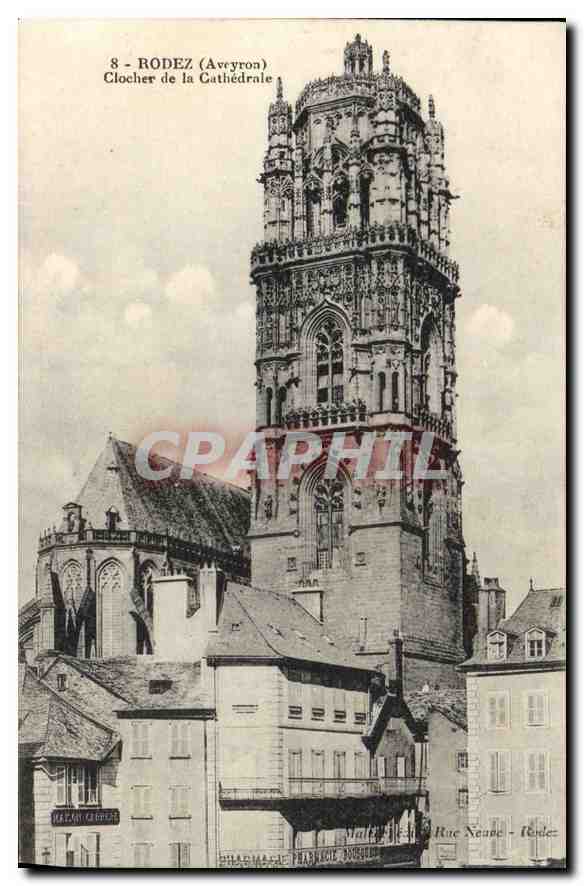 CPA Rodez Aveyron Clocher de la Cathedrale 