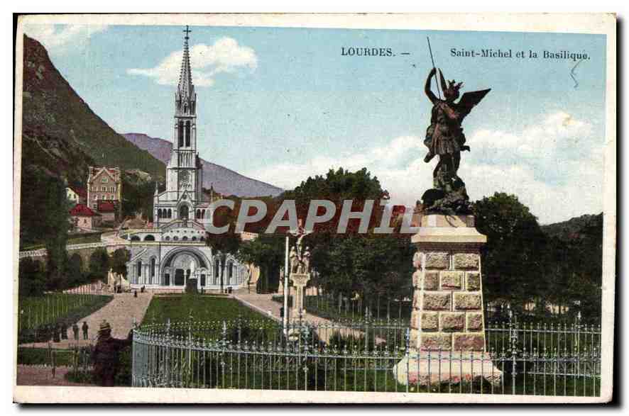 CPA Lourdes Saint Michel et la Basilique 