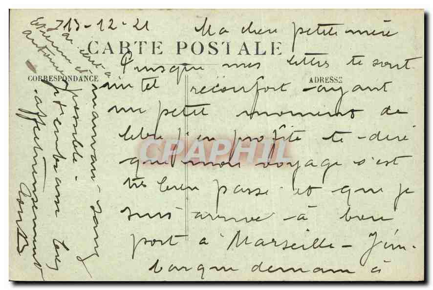CPA Marseille Perspective des Allees de Meilhan et des Capucines  — Rückseite