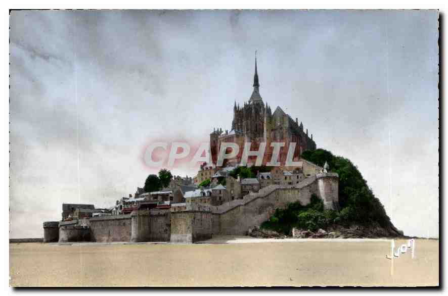 CPA Le Mont Saint Michel Manche vue generale Cote Merveille 